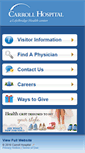 Mobile Screenshot of carrollhospitalcenter.org